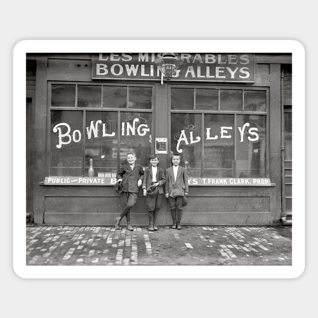 Bowling Alley, 1911. Vintage Photo Magnet by historyphoto